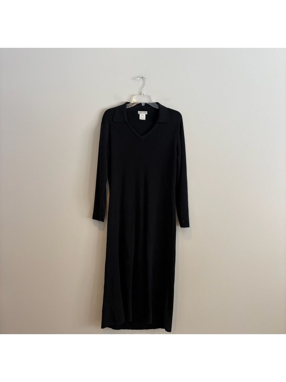 Vintage Pierre Cardin Classic Black Long Sleeve Dress Size S